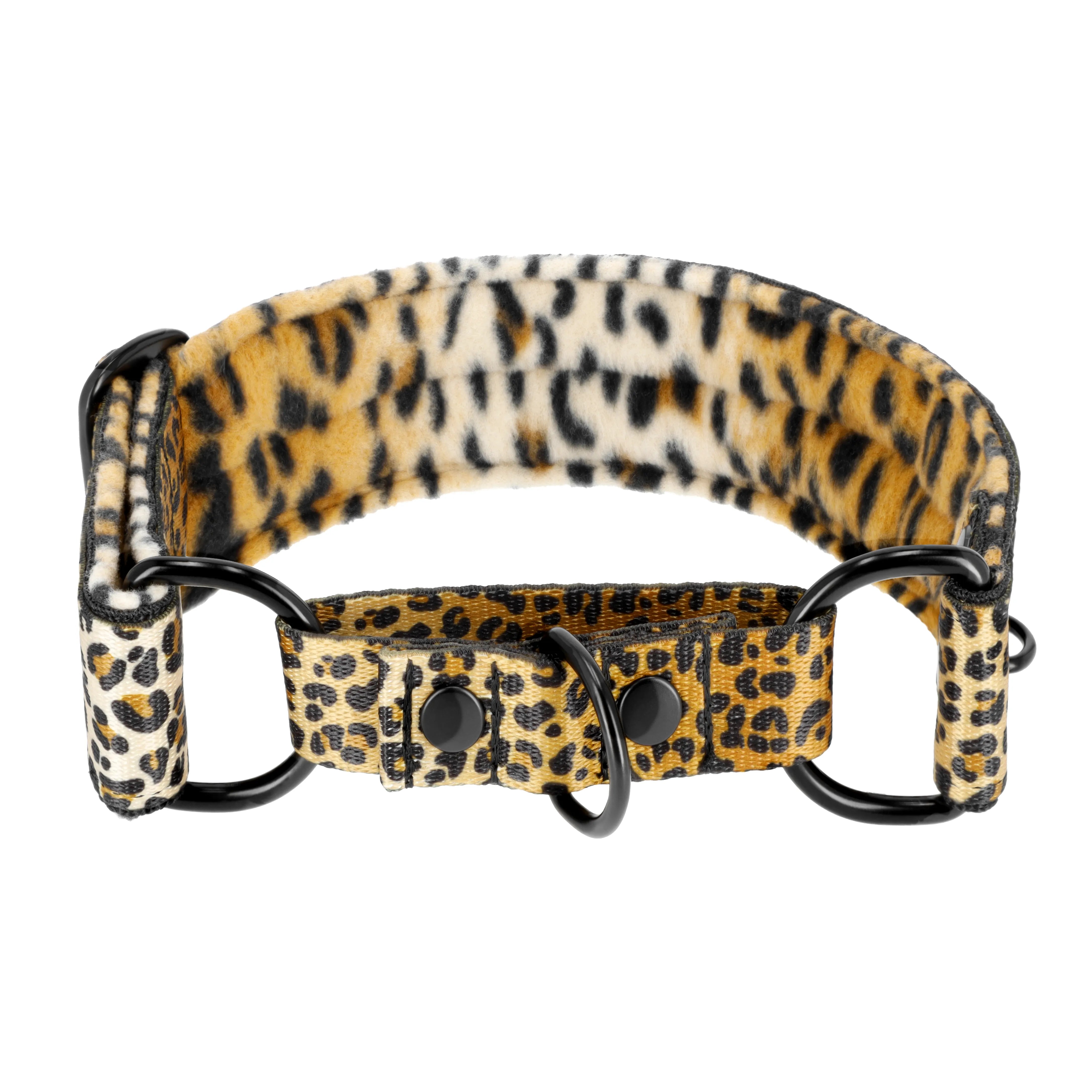 Martingale Leopard - Collar para perro con forro ancho medio planchado