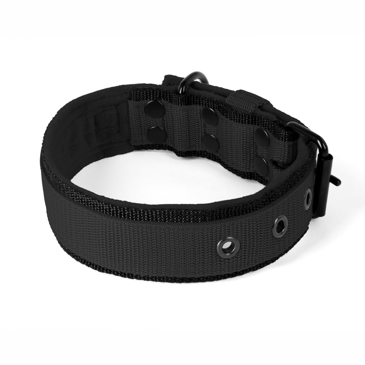 Active Komfort Black Edition Zwart - Brede duurzame halsketting met gesp