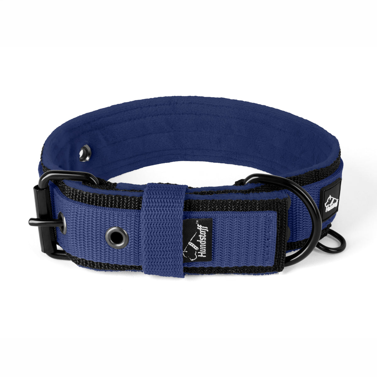 Active Comfort Black Edition Navy Blue - Wide durable necklace with buckle