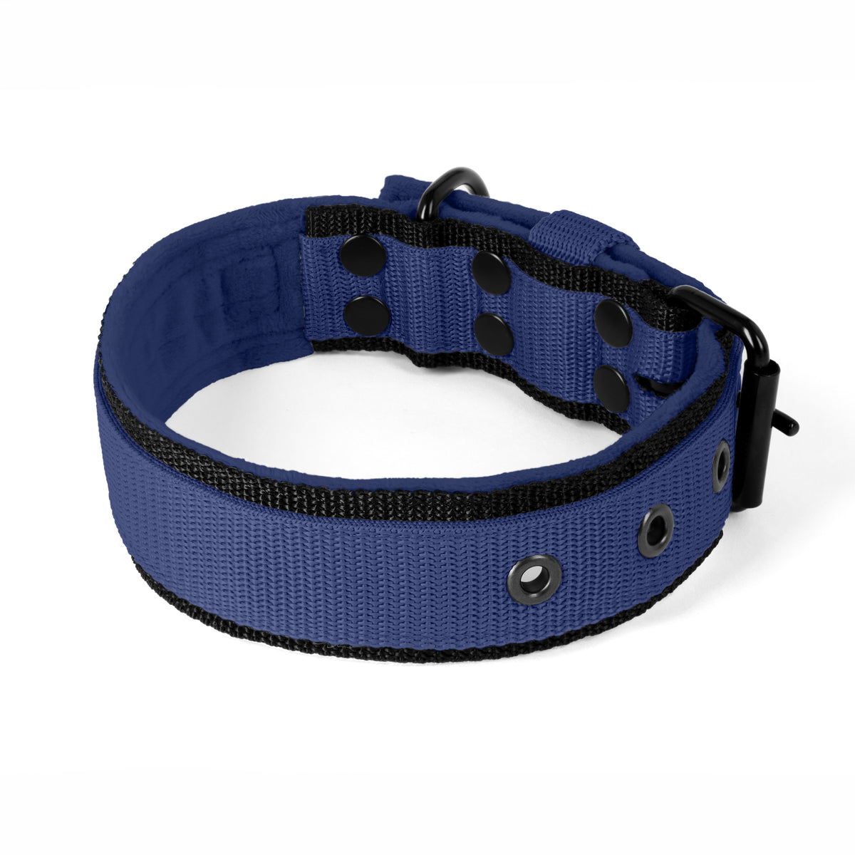 Active Comfort Black Edition Navy Blue - Wide durable necklace with buckle