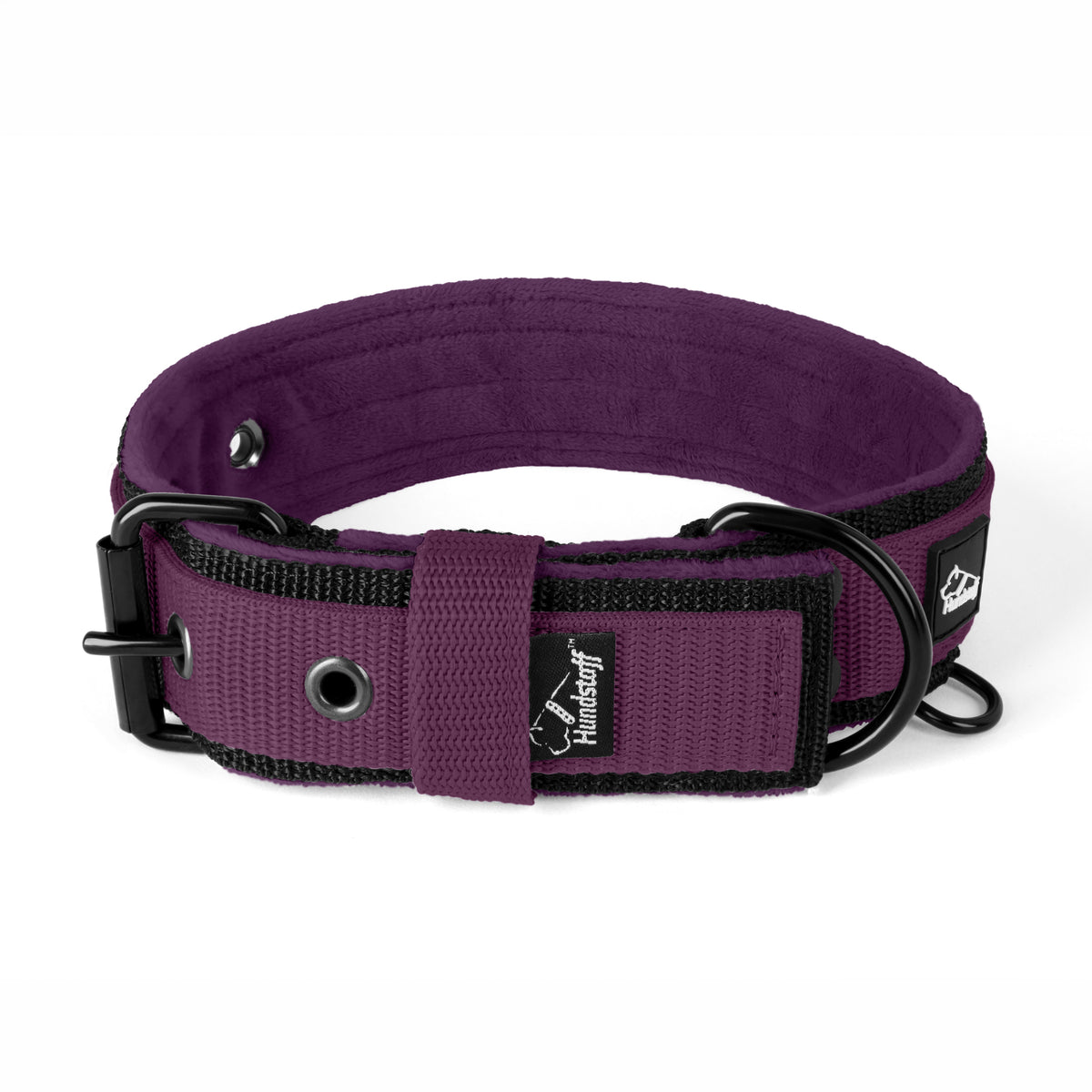 Active Comfort Black Edition Plum - Wide durable necklace with buckle