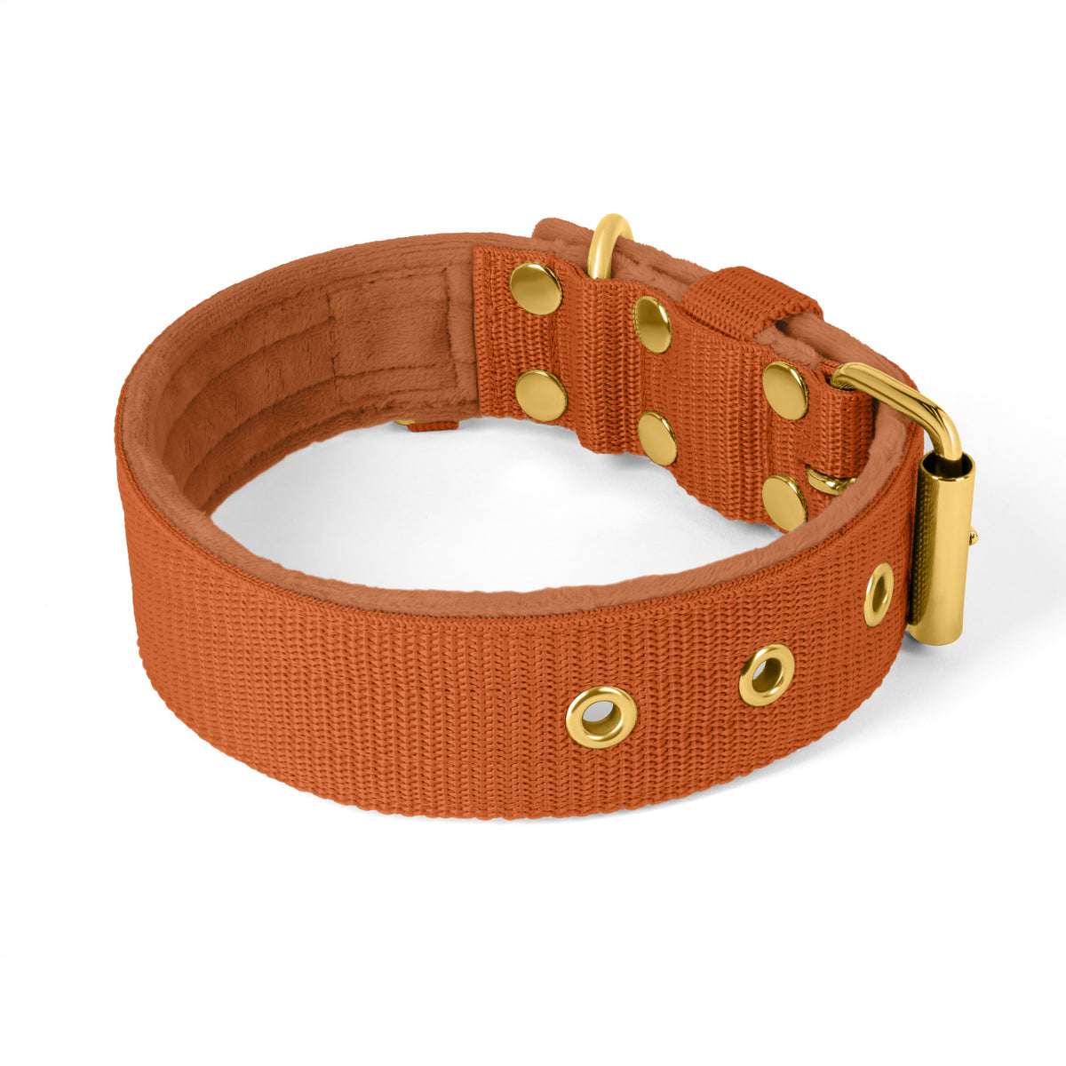 Active Golden Burnt Orange - Wide durable necklace with buckle