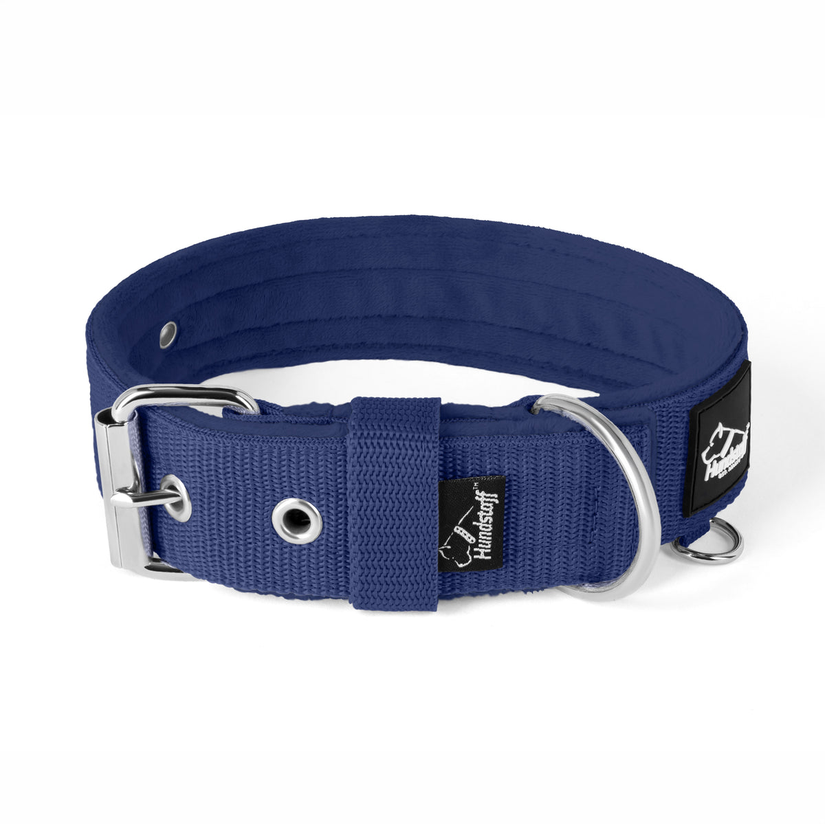 Active marineblauw - Brede duurzame halsketting met gesp