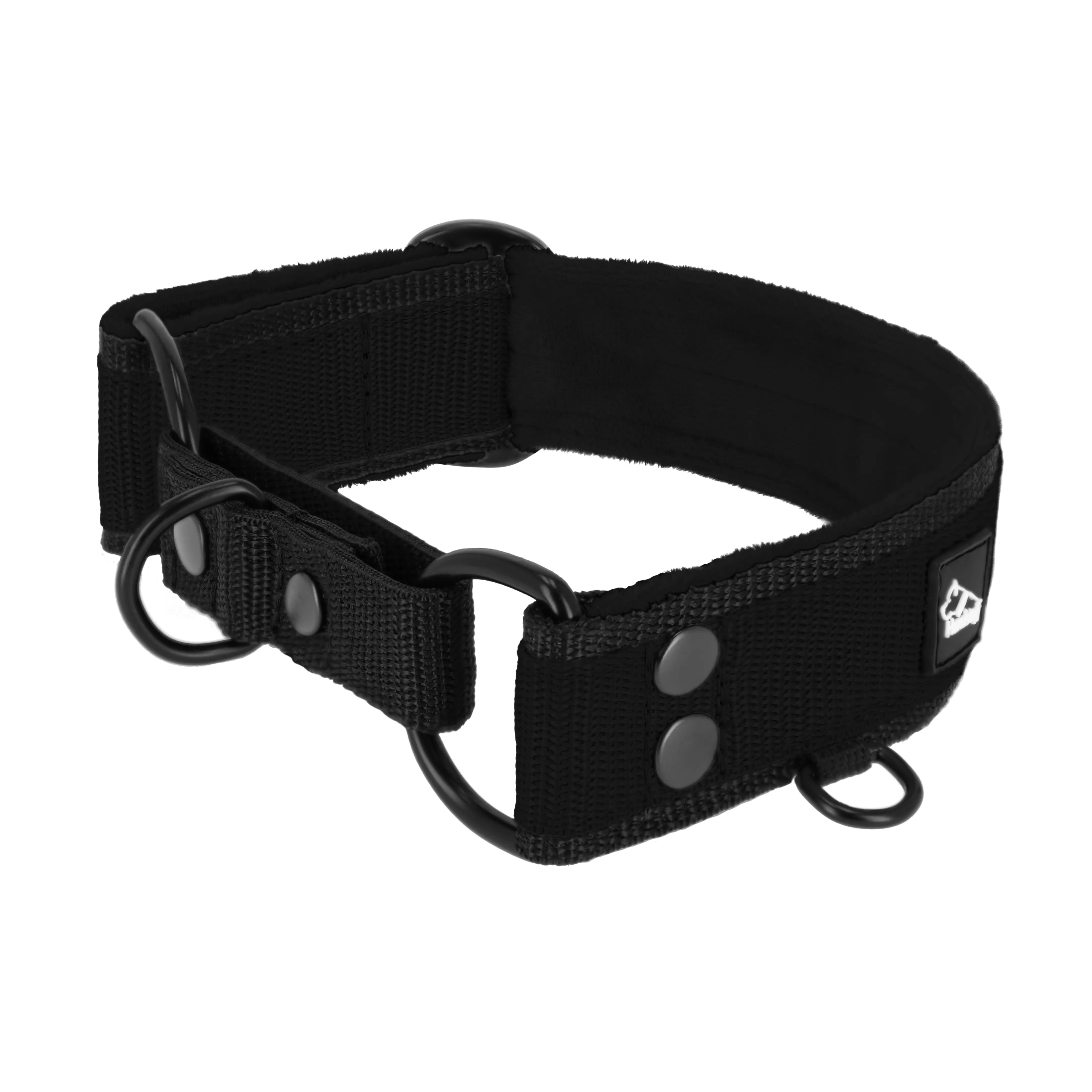 Martingale Black Edition Black - Wide lined collar half choke
