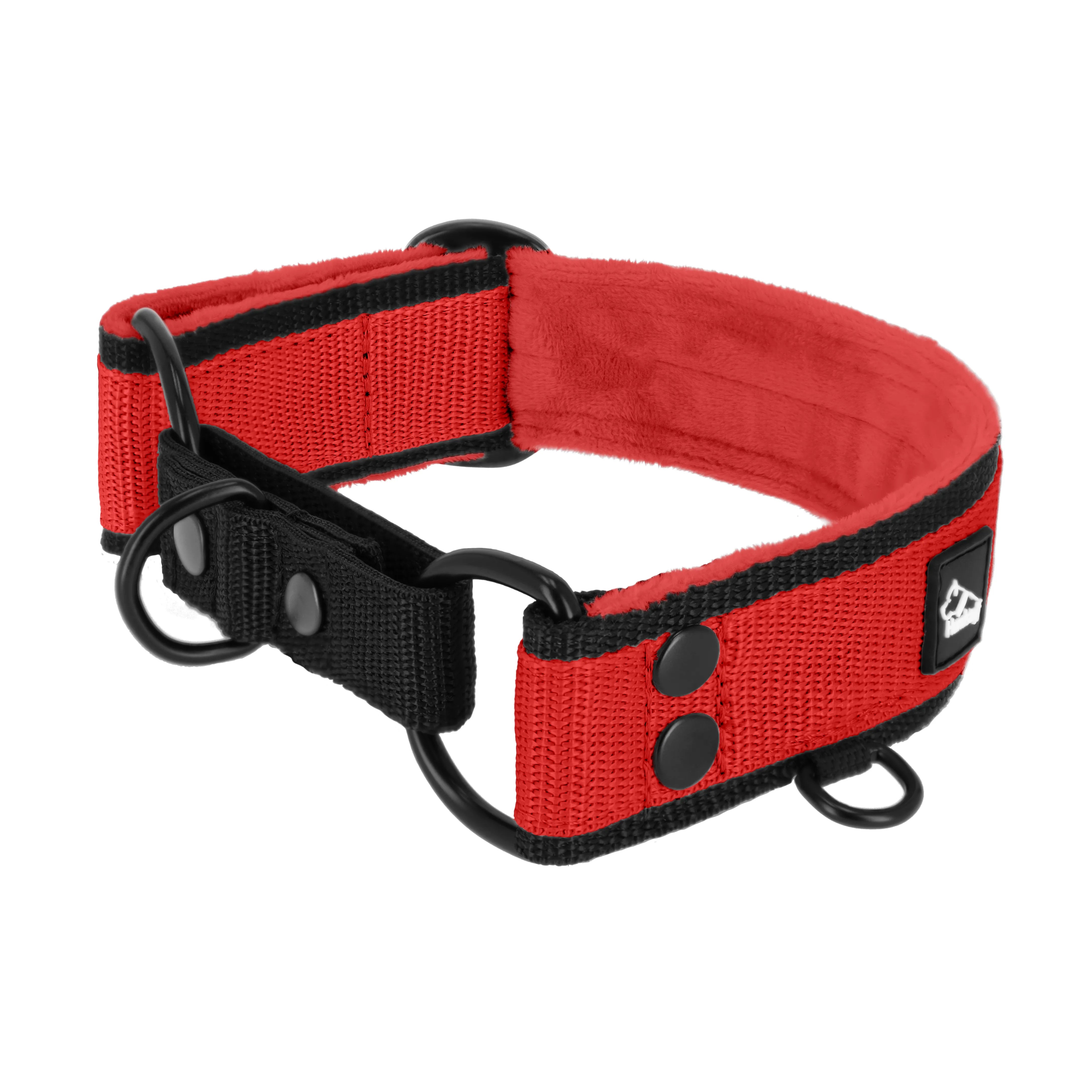 Martingale Black Edition Red - Wide lined collar half choke