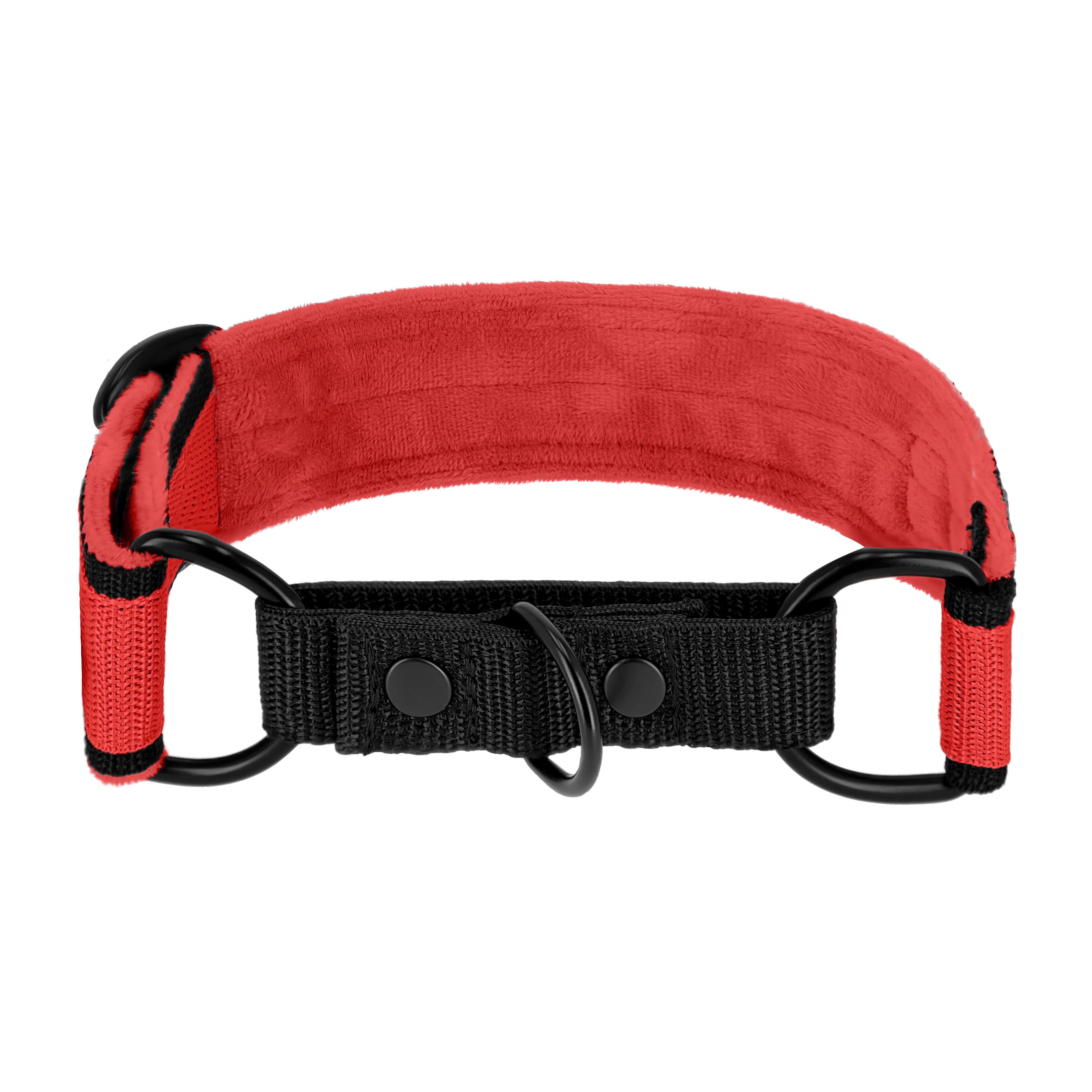 Martingale Black Edition Red - Wide lined collar half choke
