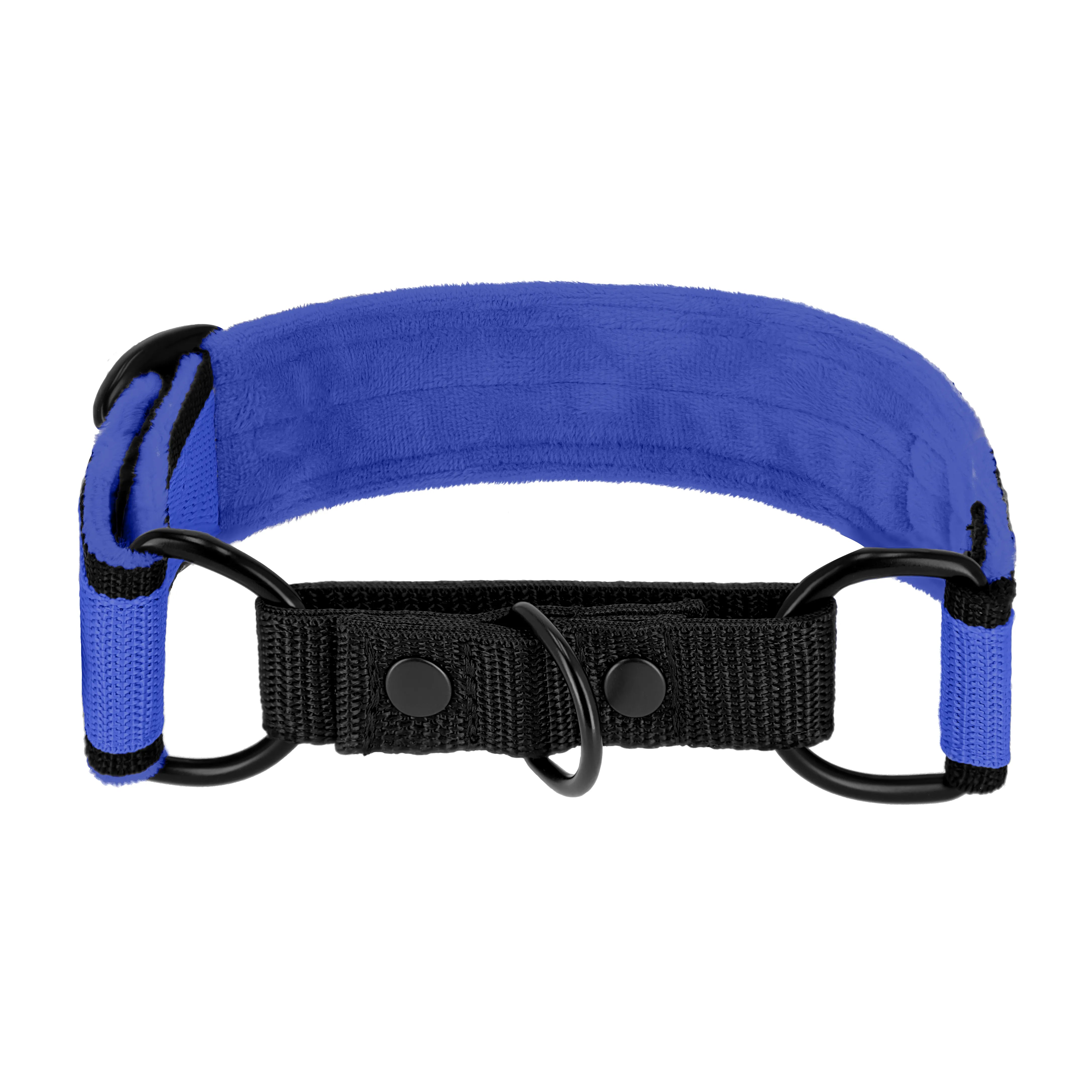 Martingale Black Edition Blue - Wide lined collar half choke