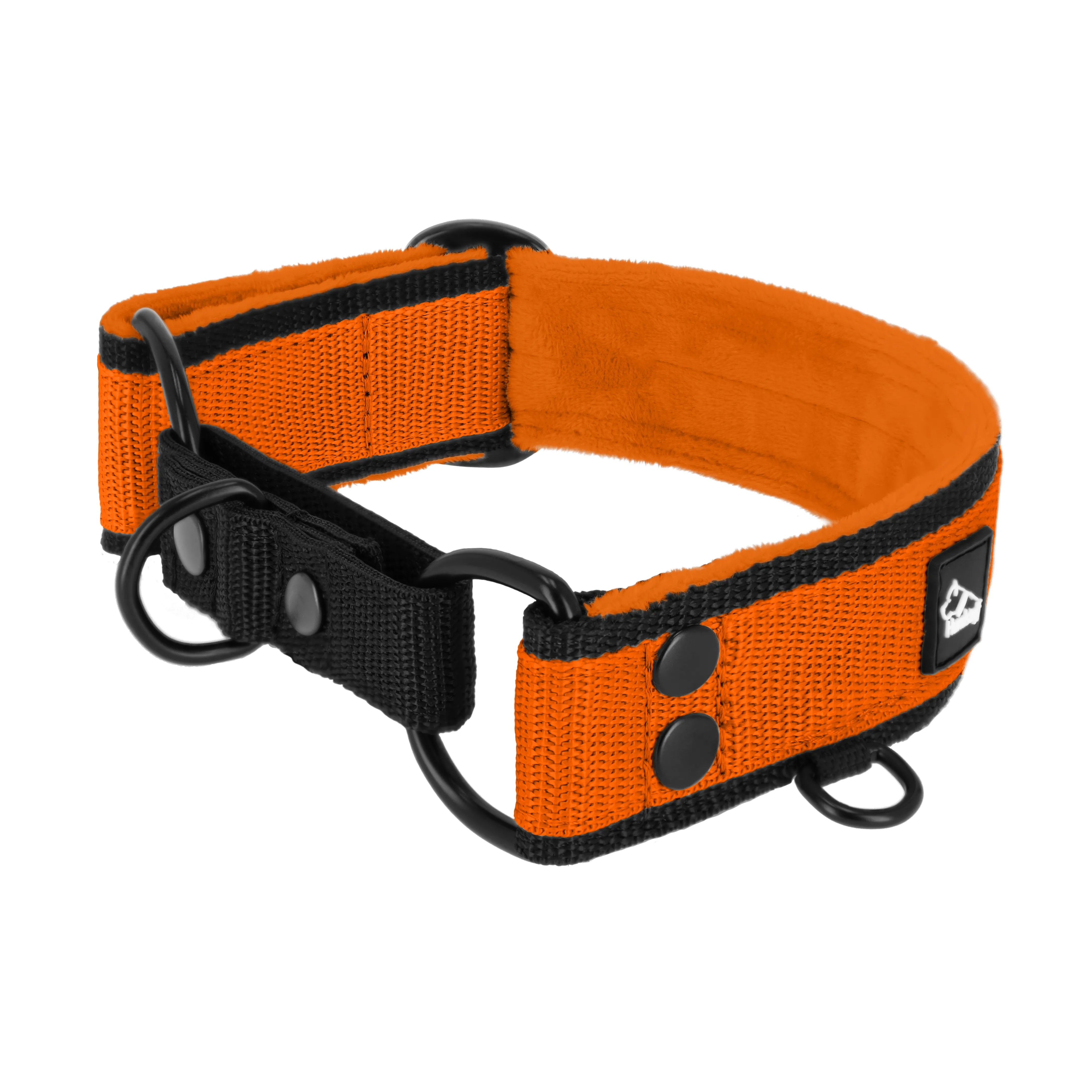 Martingale Black Edition Orange - Wide lined collar half choke