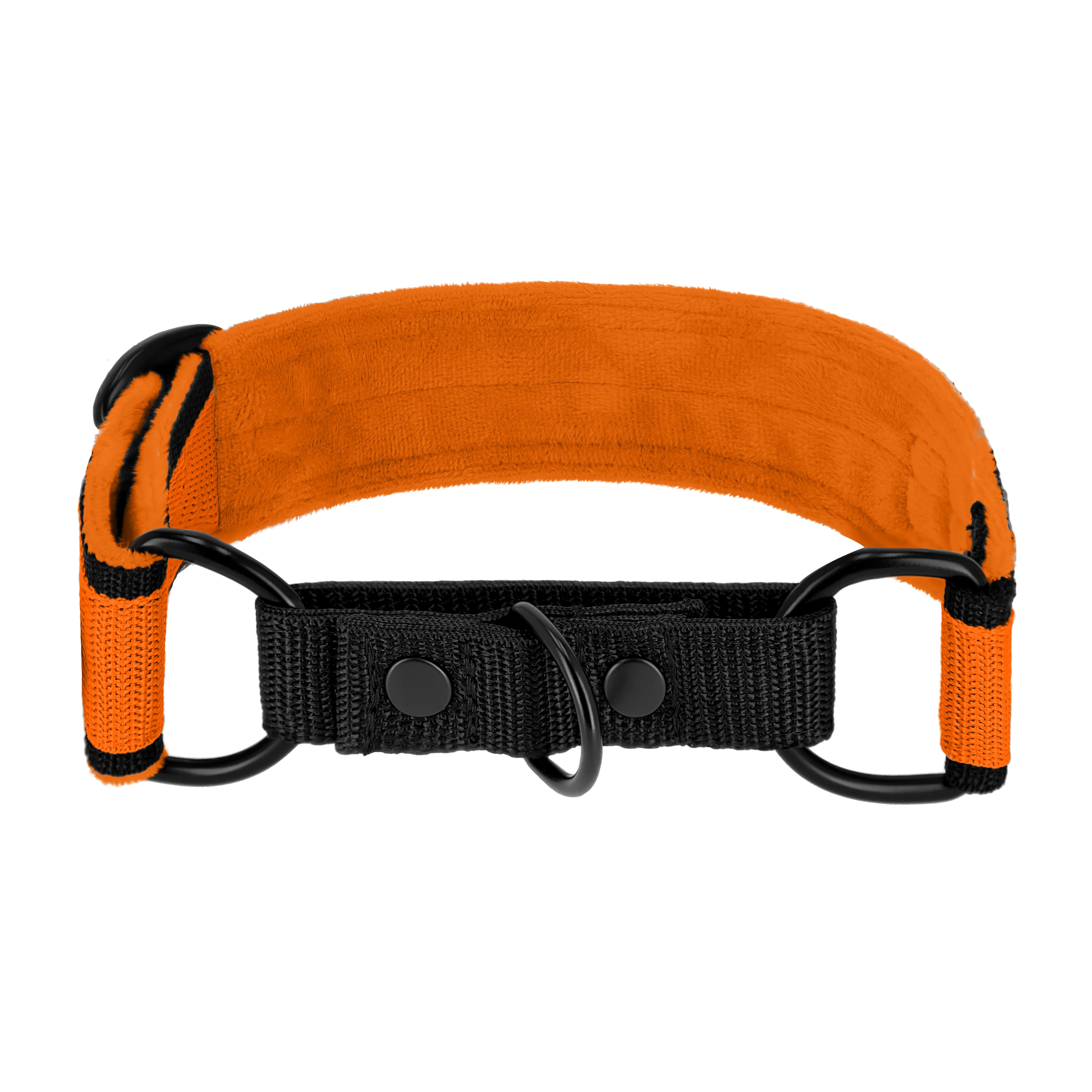 Martingale Black Edition Orange - Wide lined collar half choke