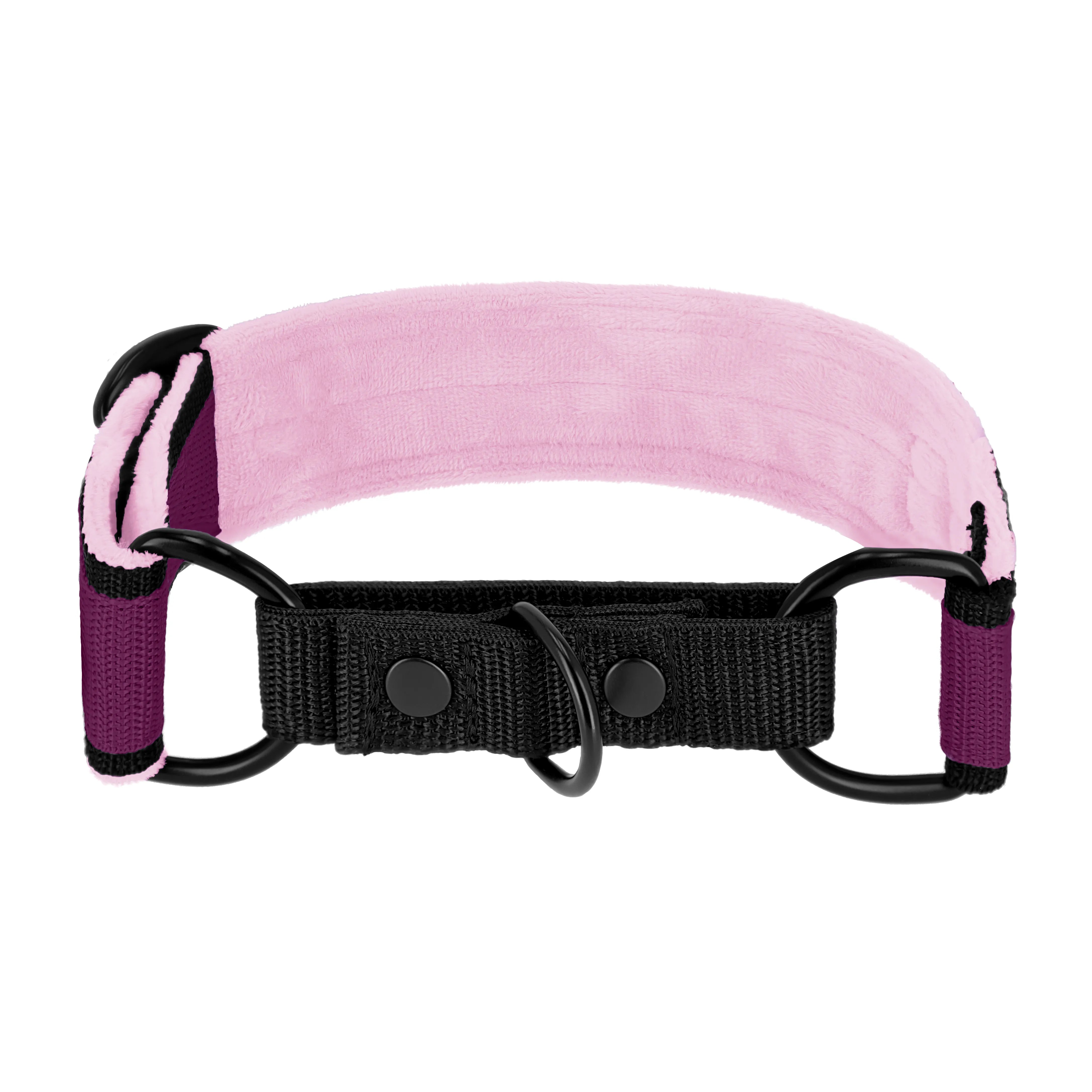 Martingale Black Edition Plum - Wide lined half choke collar
