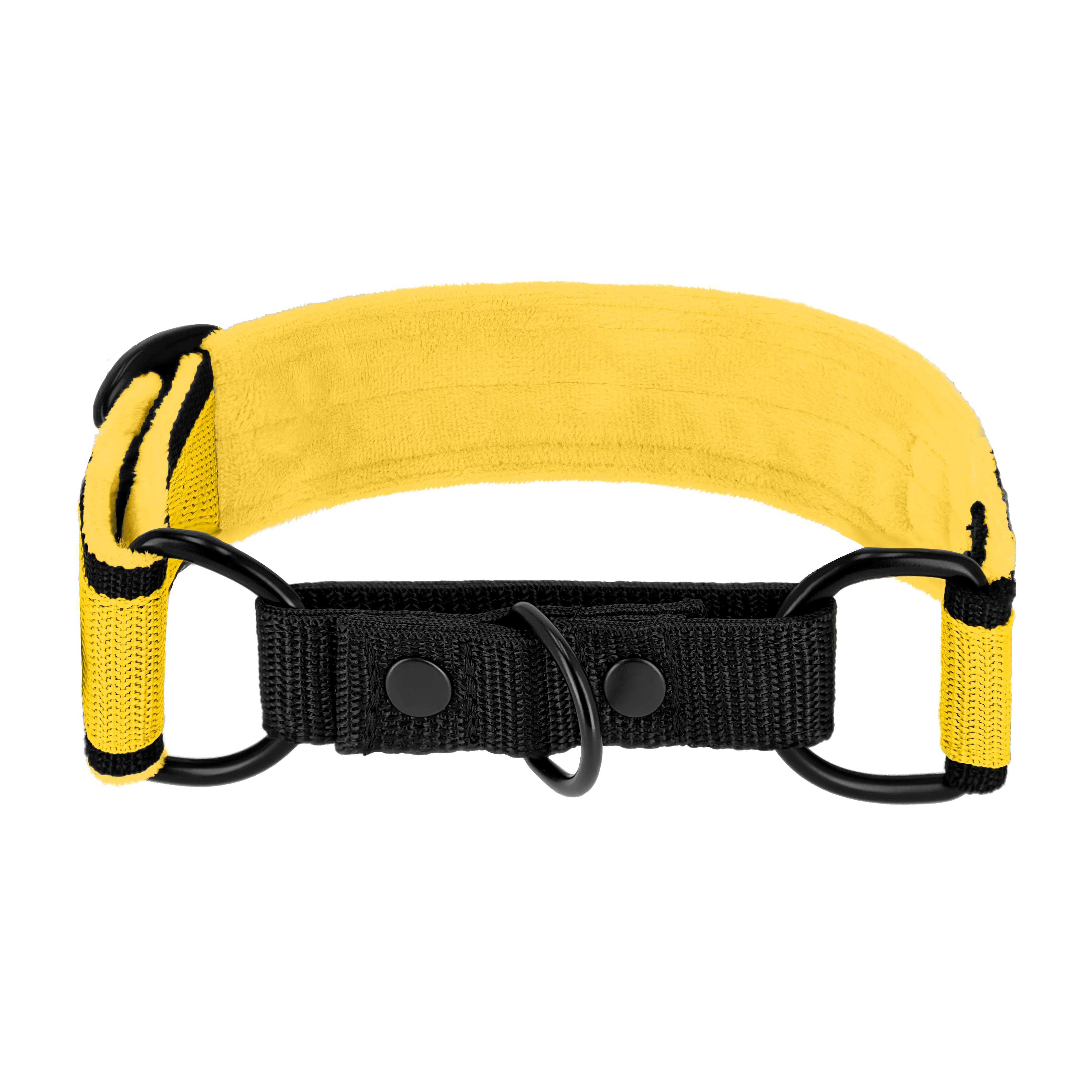 Martingale Black Edition Yellow - Wide lined collar half choke