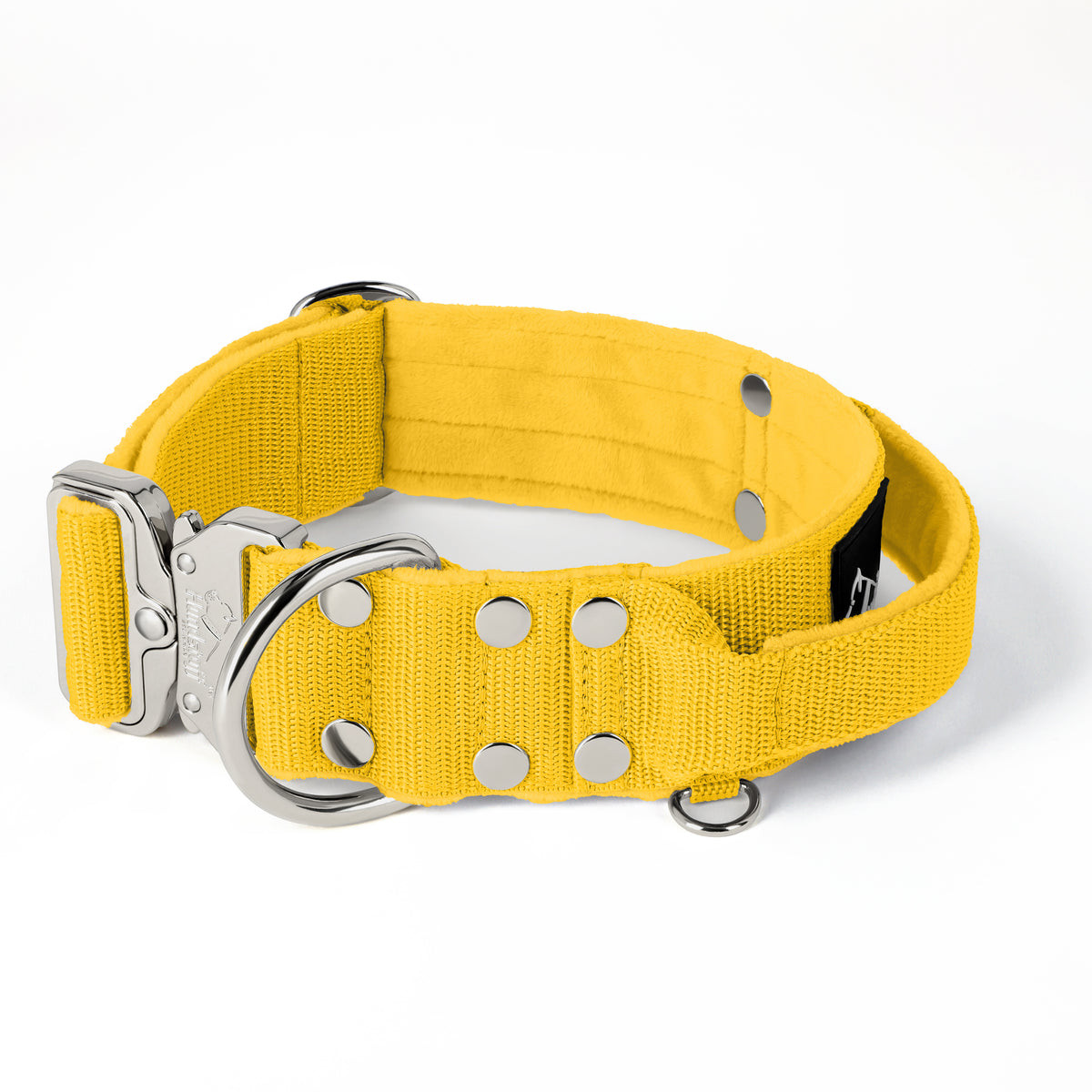 Extreme Silver Buckle Yellow - Strong and secure collar