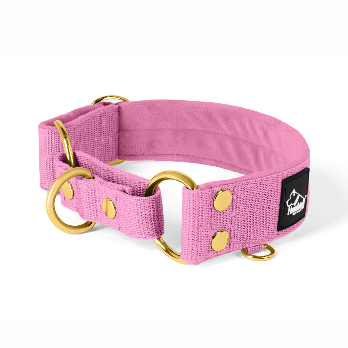 Martingale Golden Candy Pink - Wide lined half choker collar