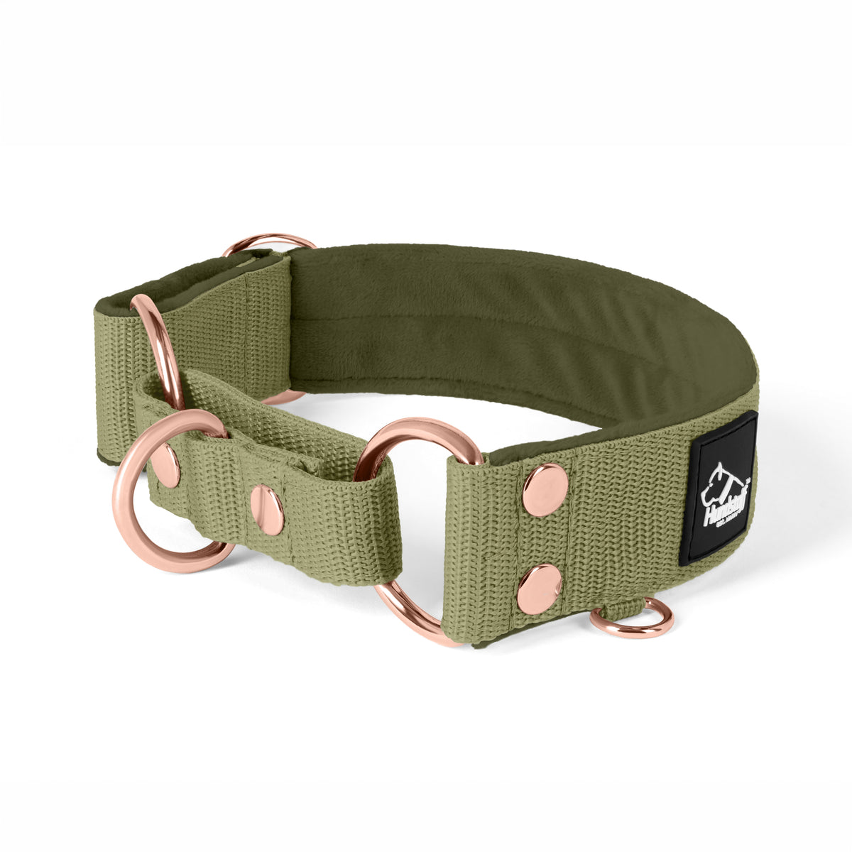 Martingale Rose Edition Olive Green - Gevouwen gevoerde kraag half strijkbaar