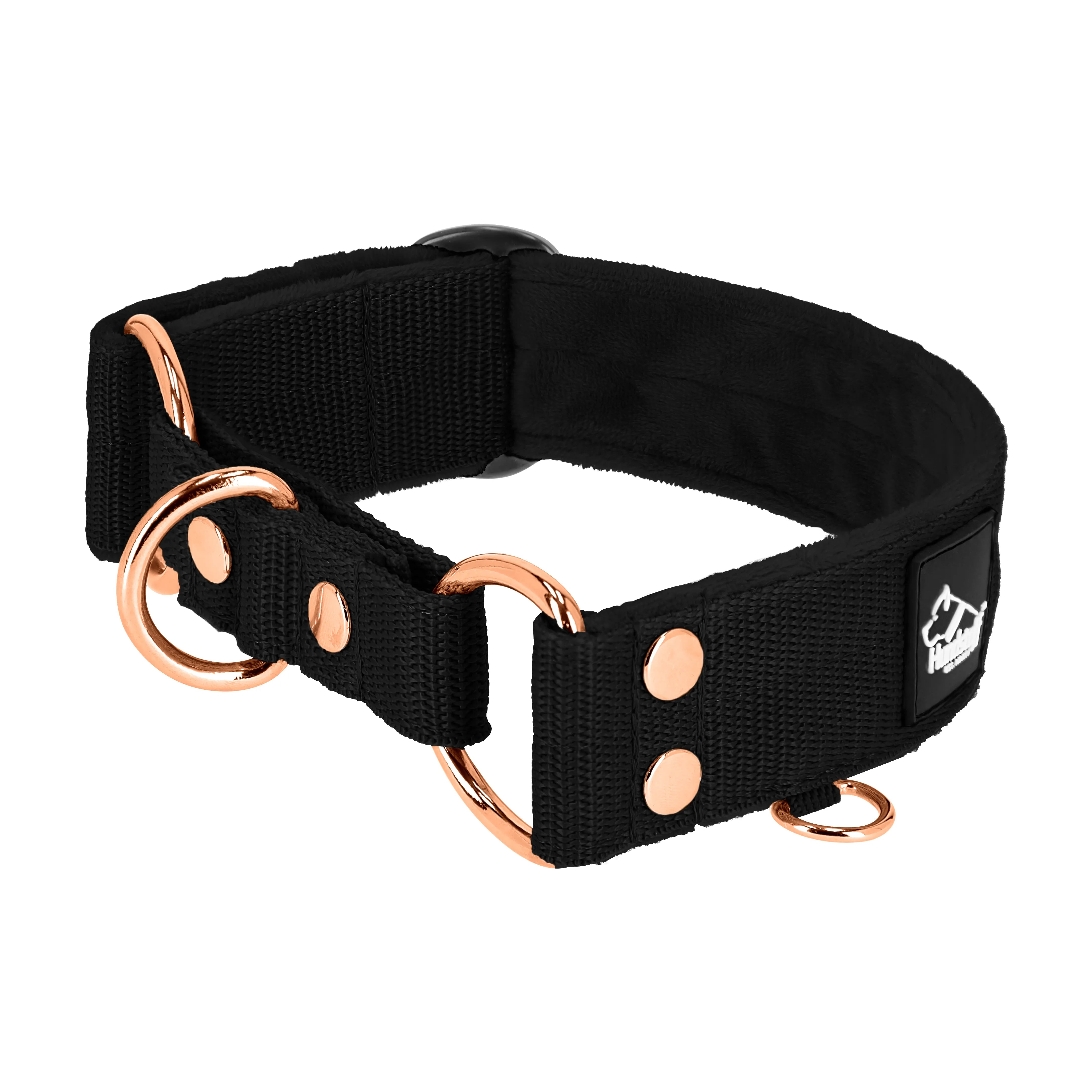 Martingale Rose Edition Negro - Collar ancho forrado medio planchado