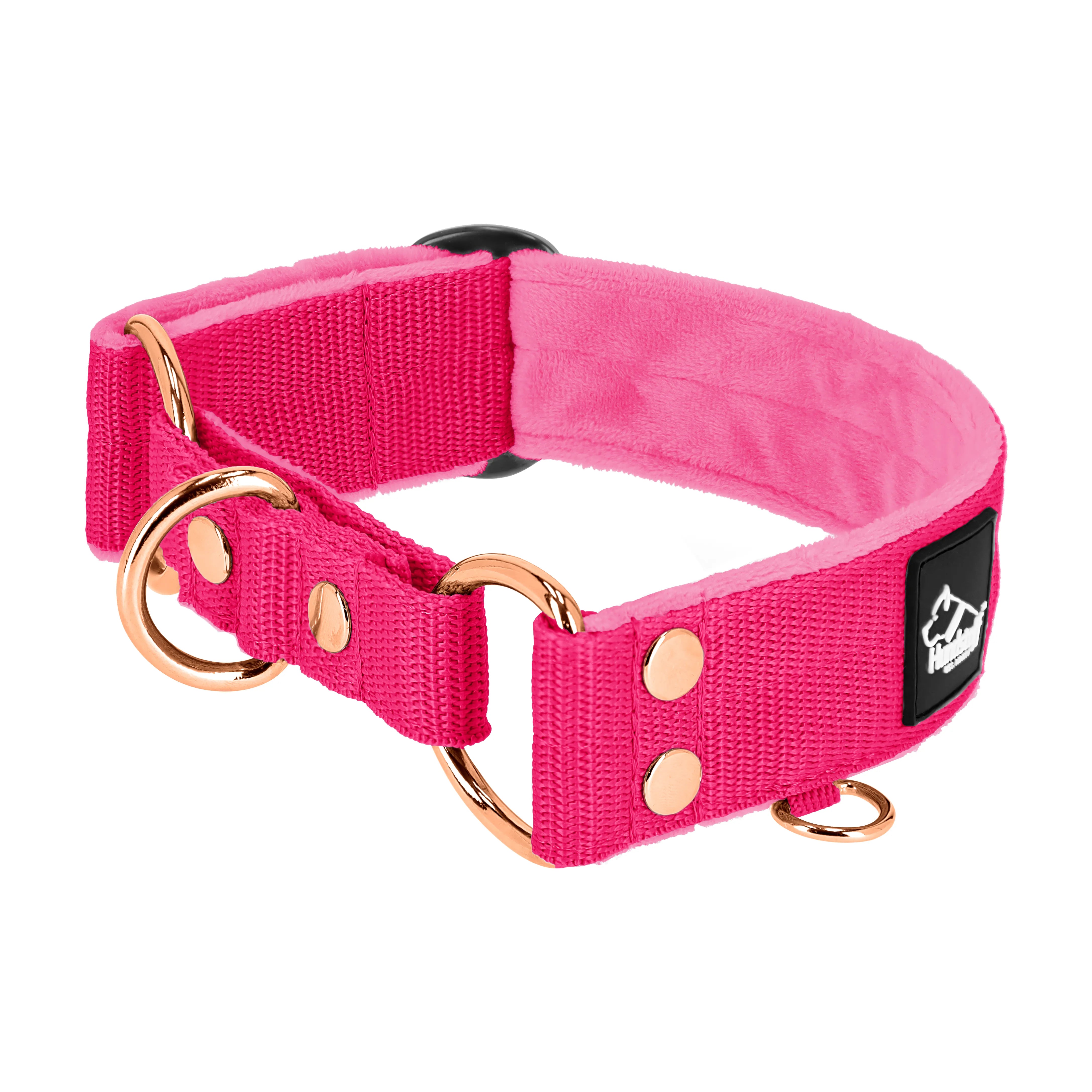 Martingale Rose Edition Pink - Wide lined half choker collar