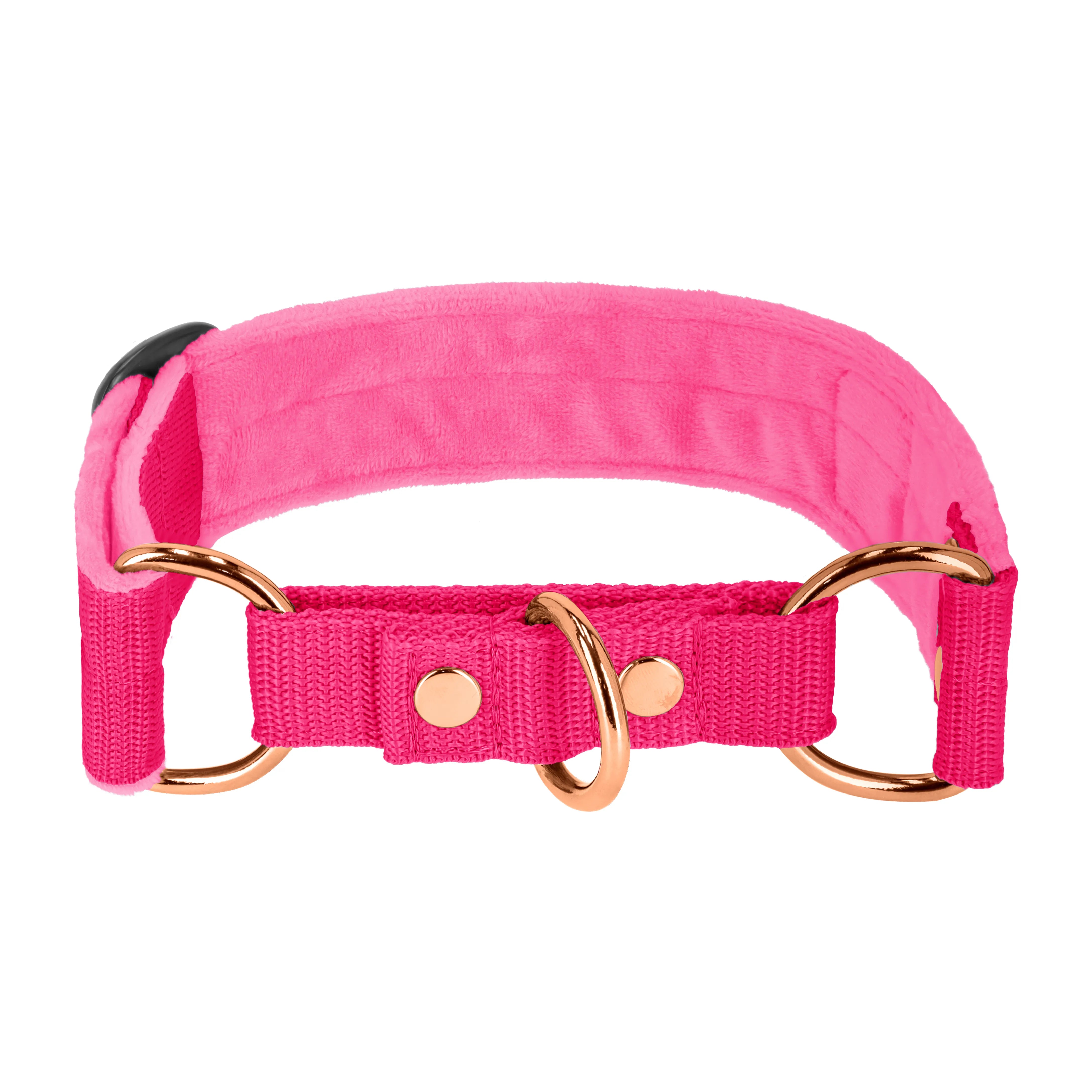 Martingale Rose Edition Pink - Wide lined half choker collar