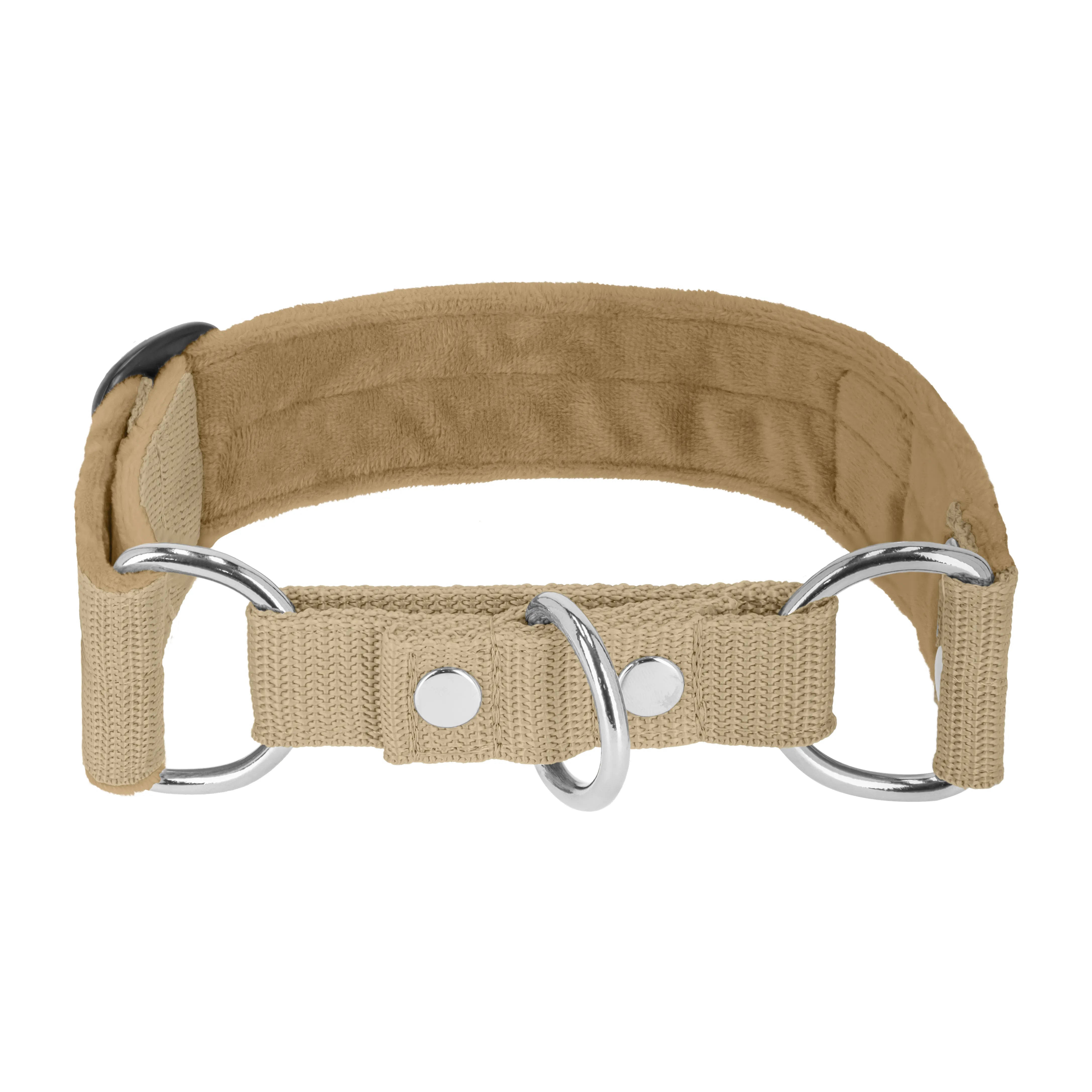 Martingale Beige - Wide lined half choke collar