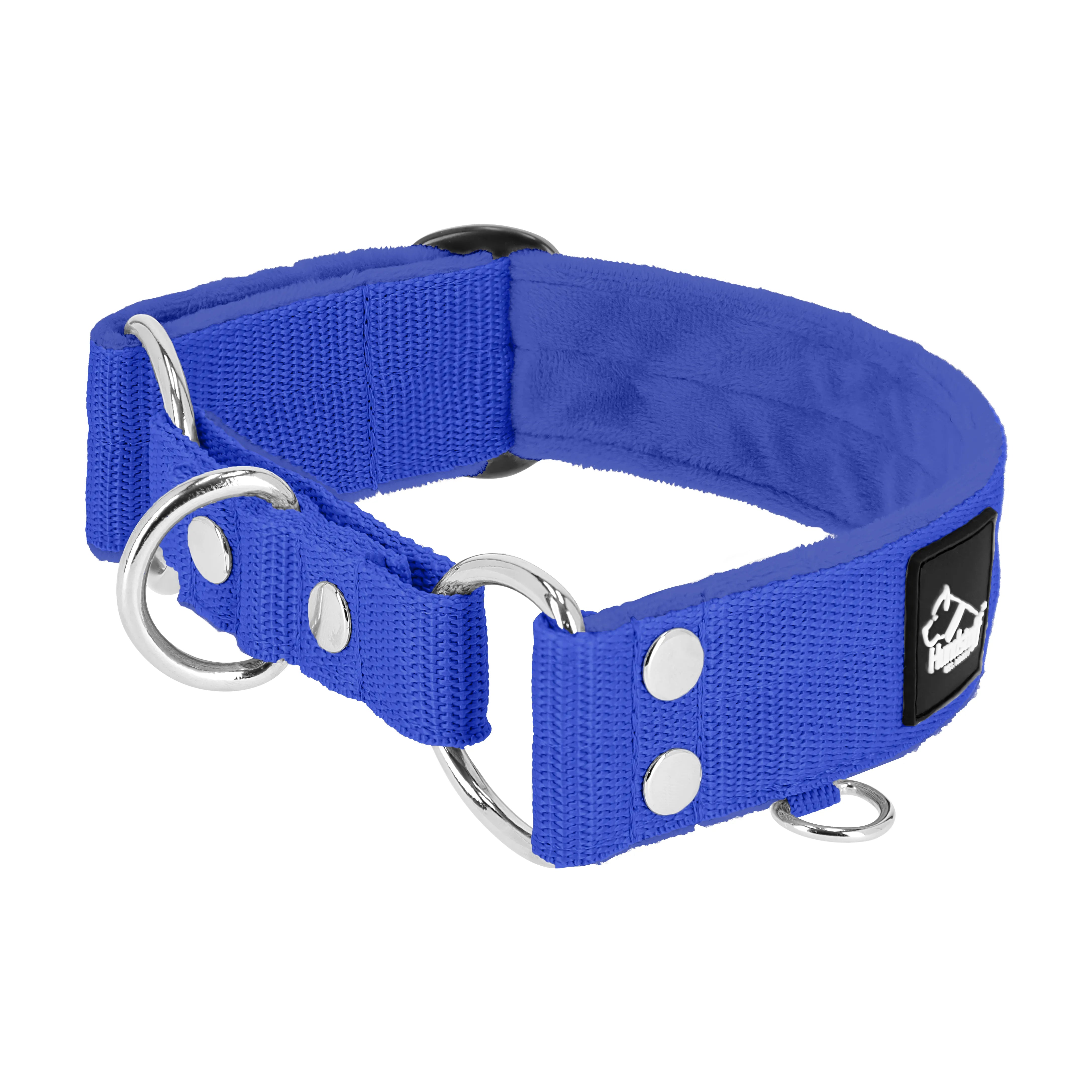 Martingale Blue - Wide lined collar half choke