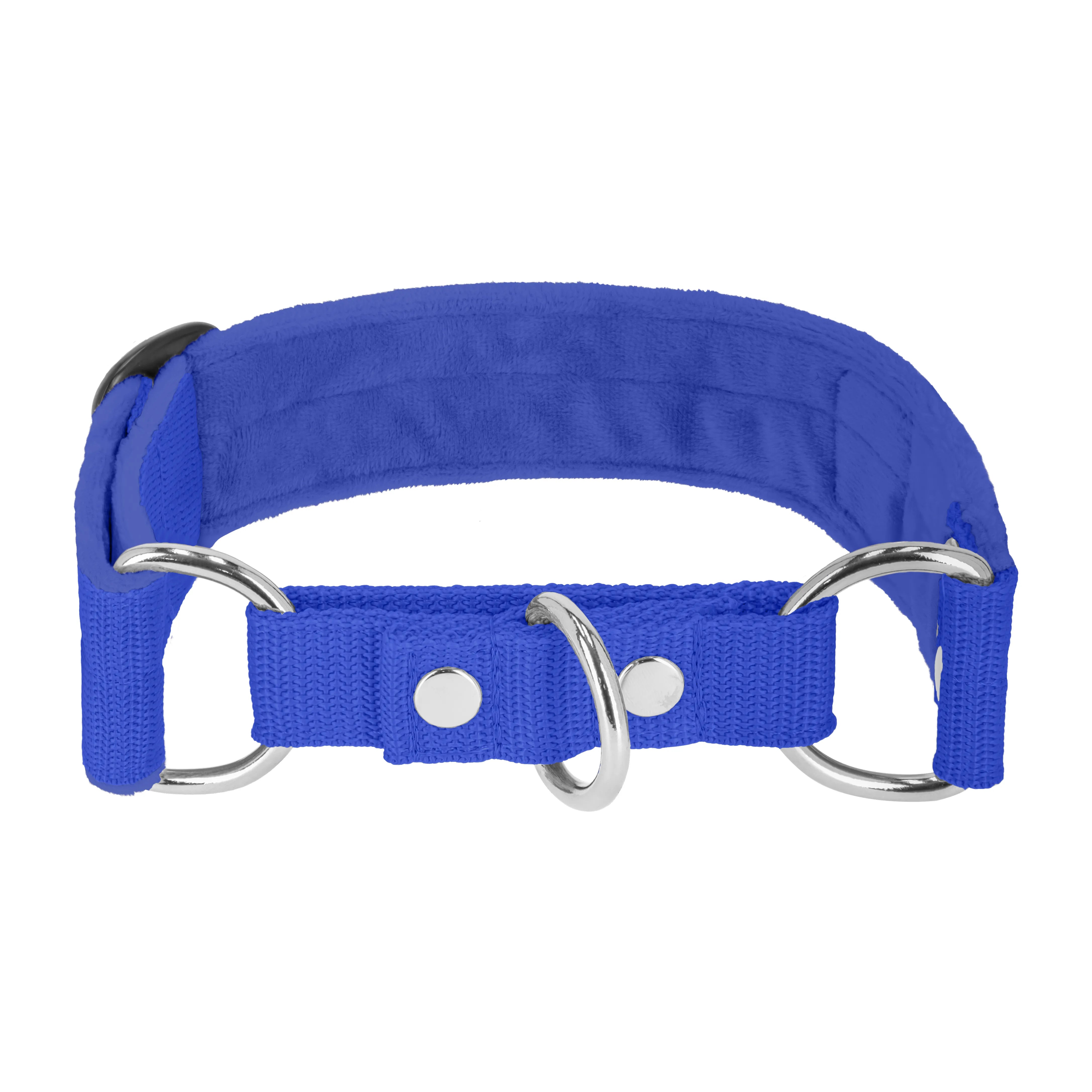 Martingale Blue - Wide lined collar half choke