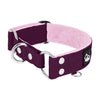 Martingale Plum - Wide lined half choke collar
