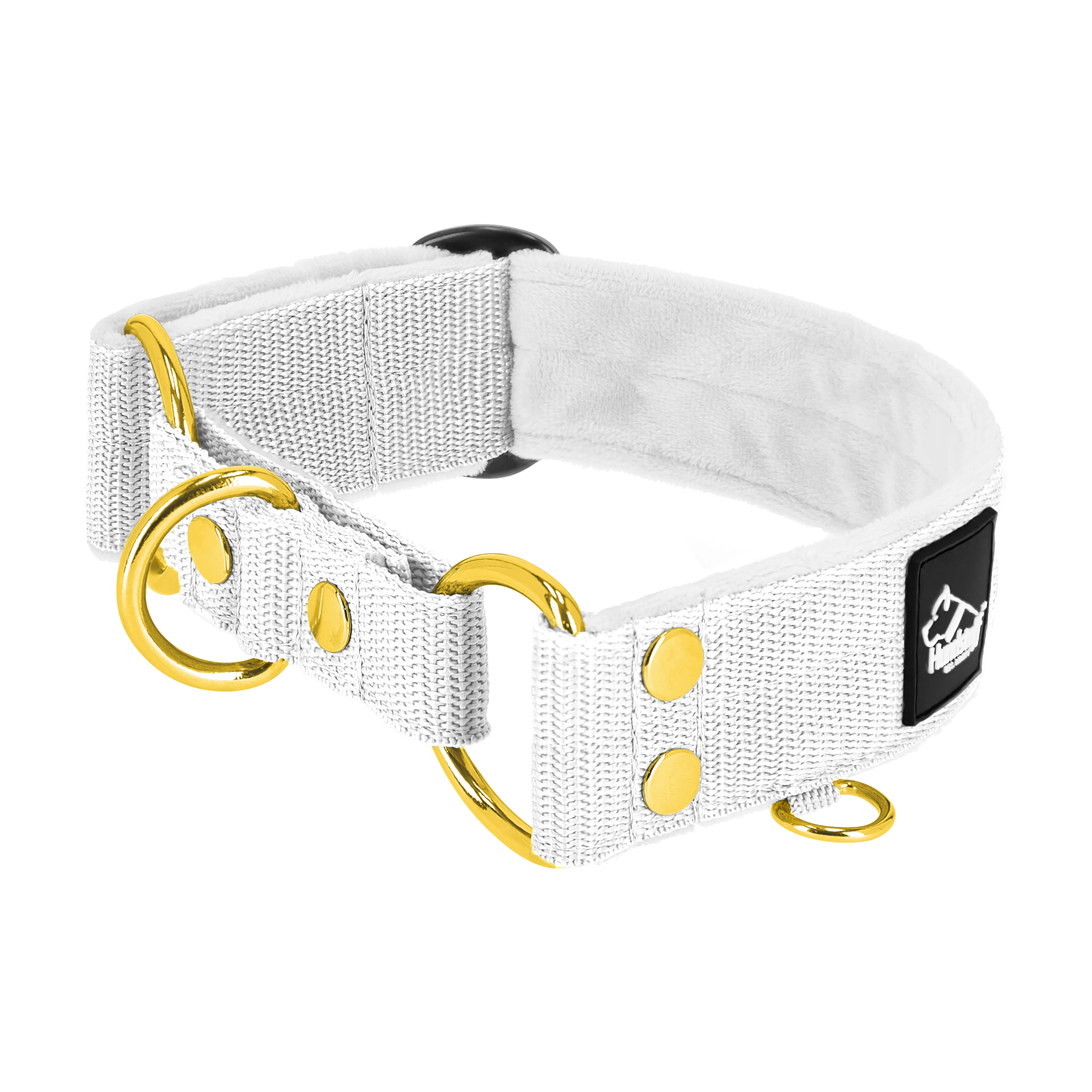 Martingale Golden White - Wide lined collar half choke