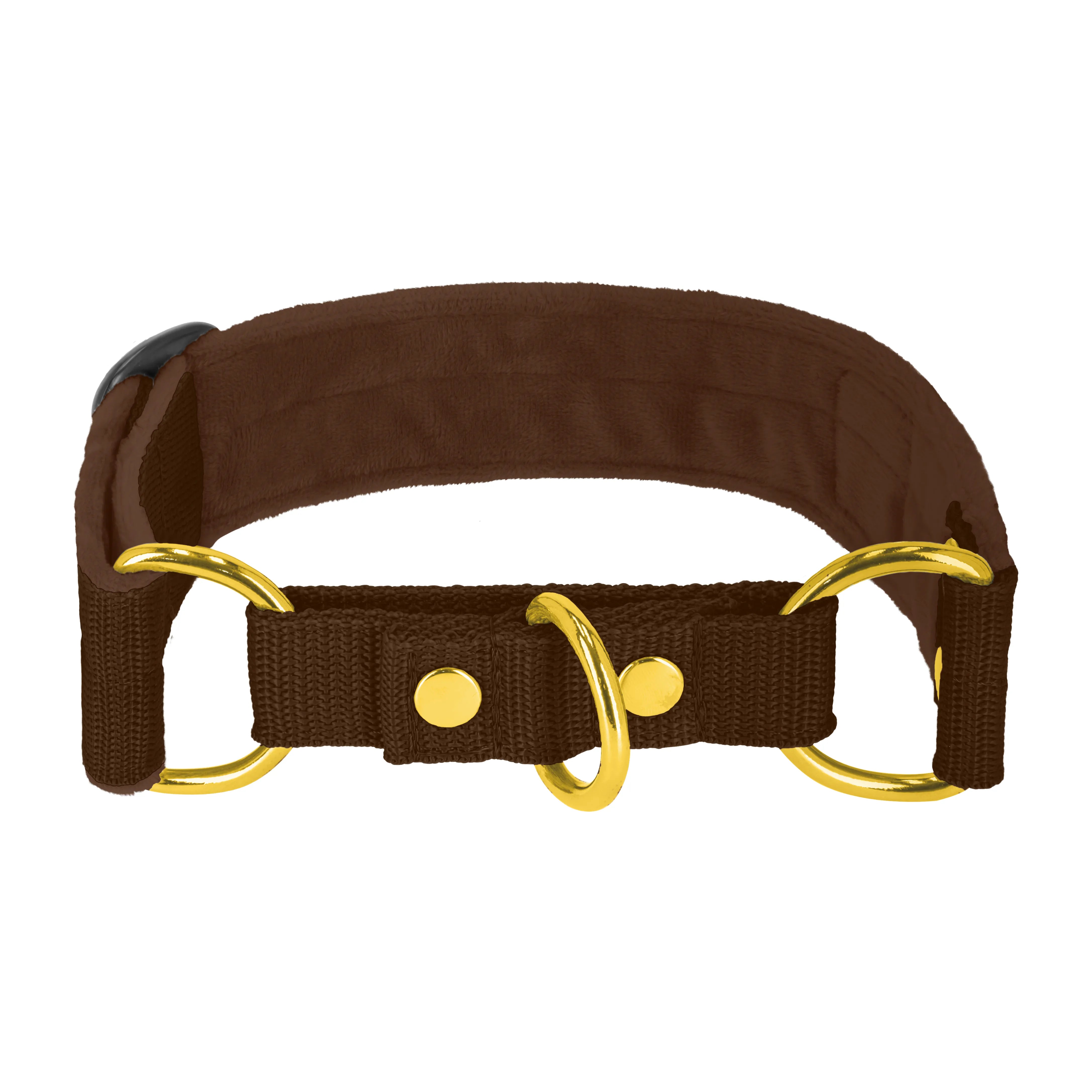 Martingala Dorada Marrón Oscuro - Cuello ancho forrado medio planchado