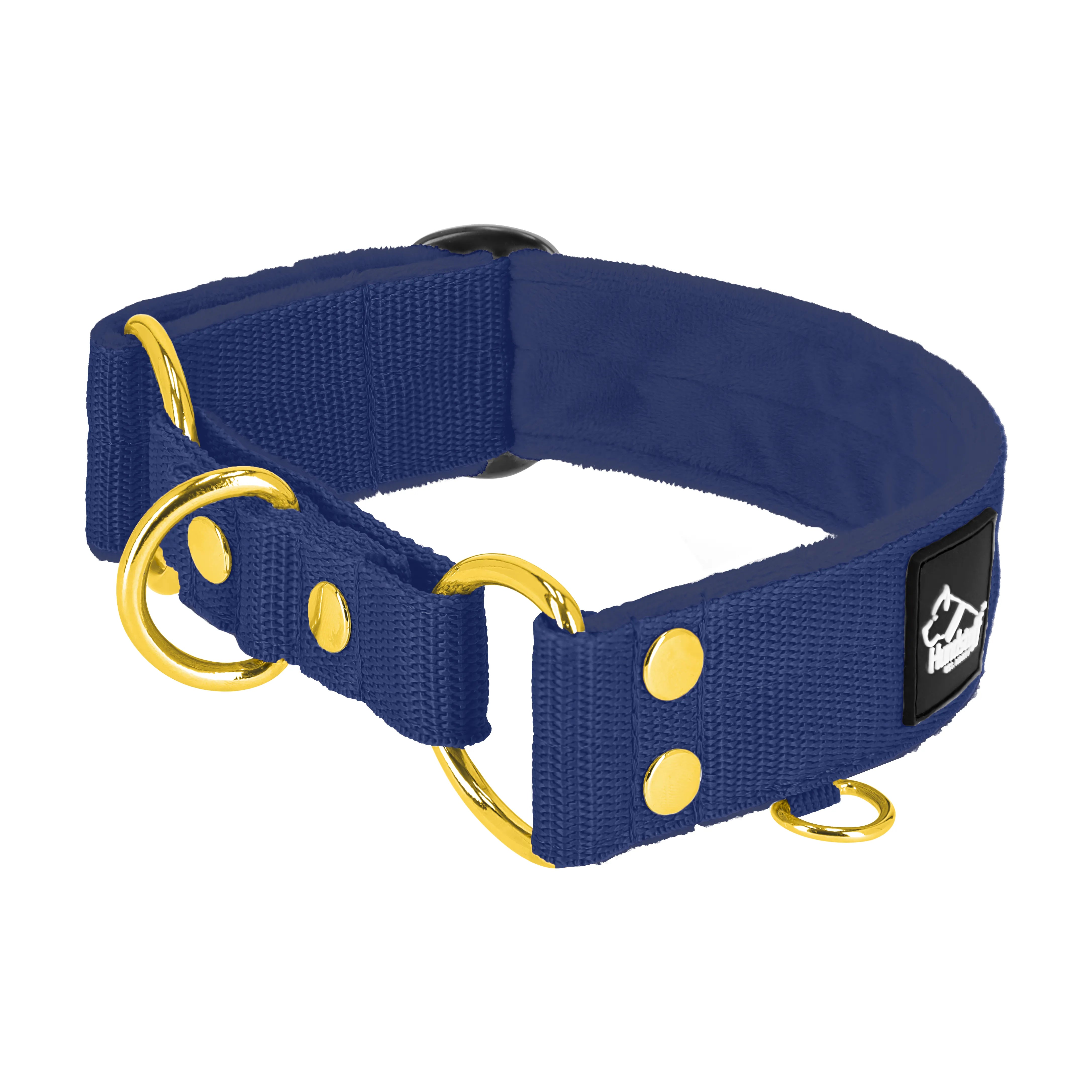 Martingala Dorada Azul Marino - Cuello doblado forrado medio planchado