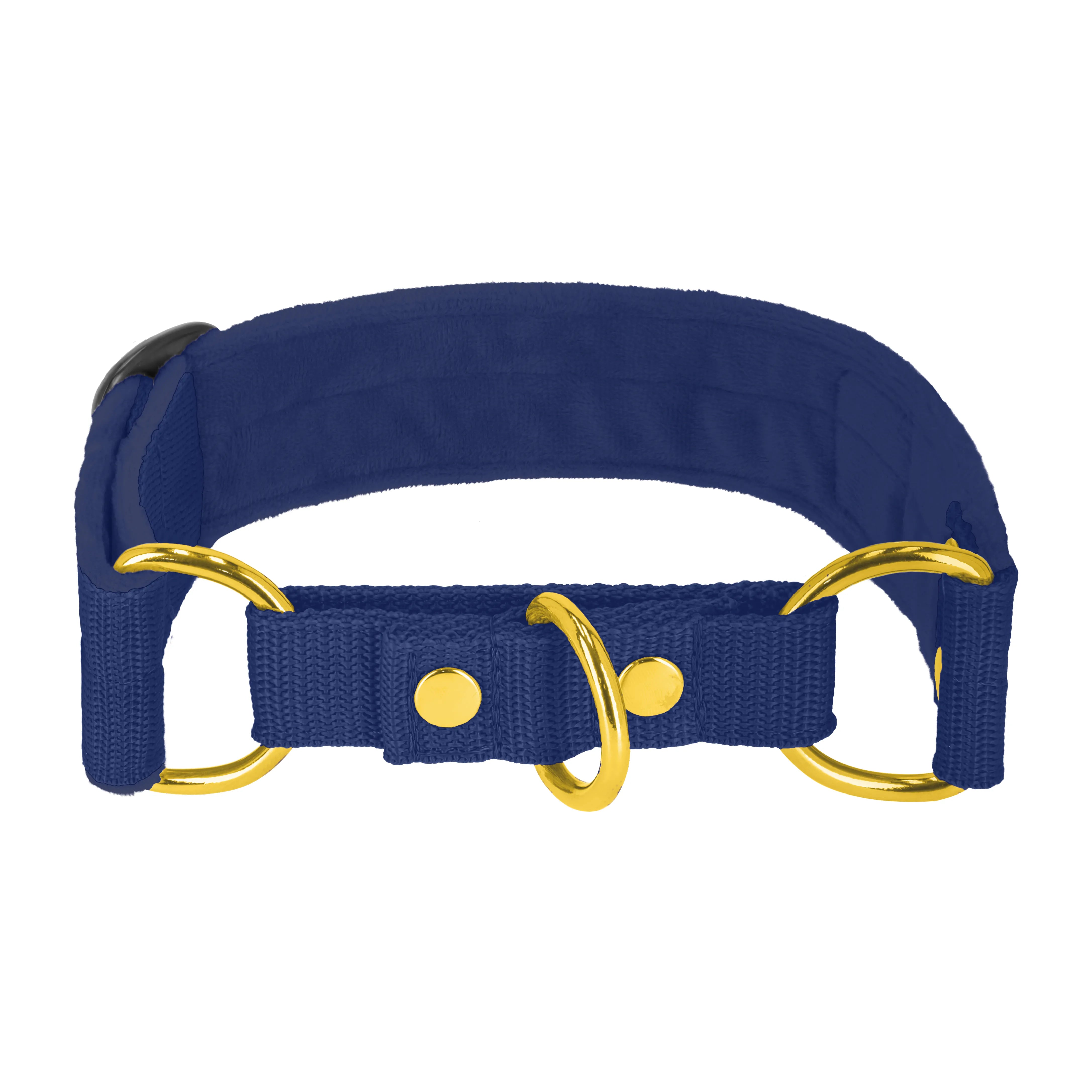 Martingala Dorada Azul Marino - Cuello doblado forrado medio planchado