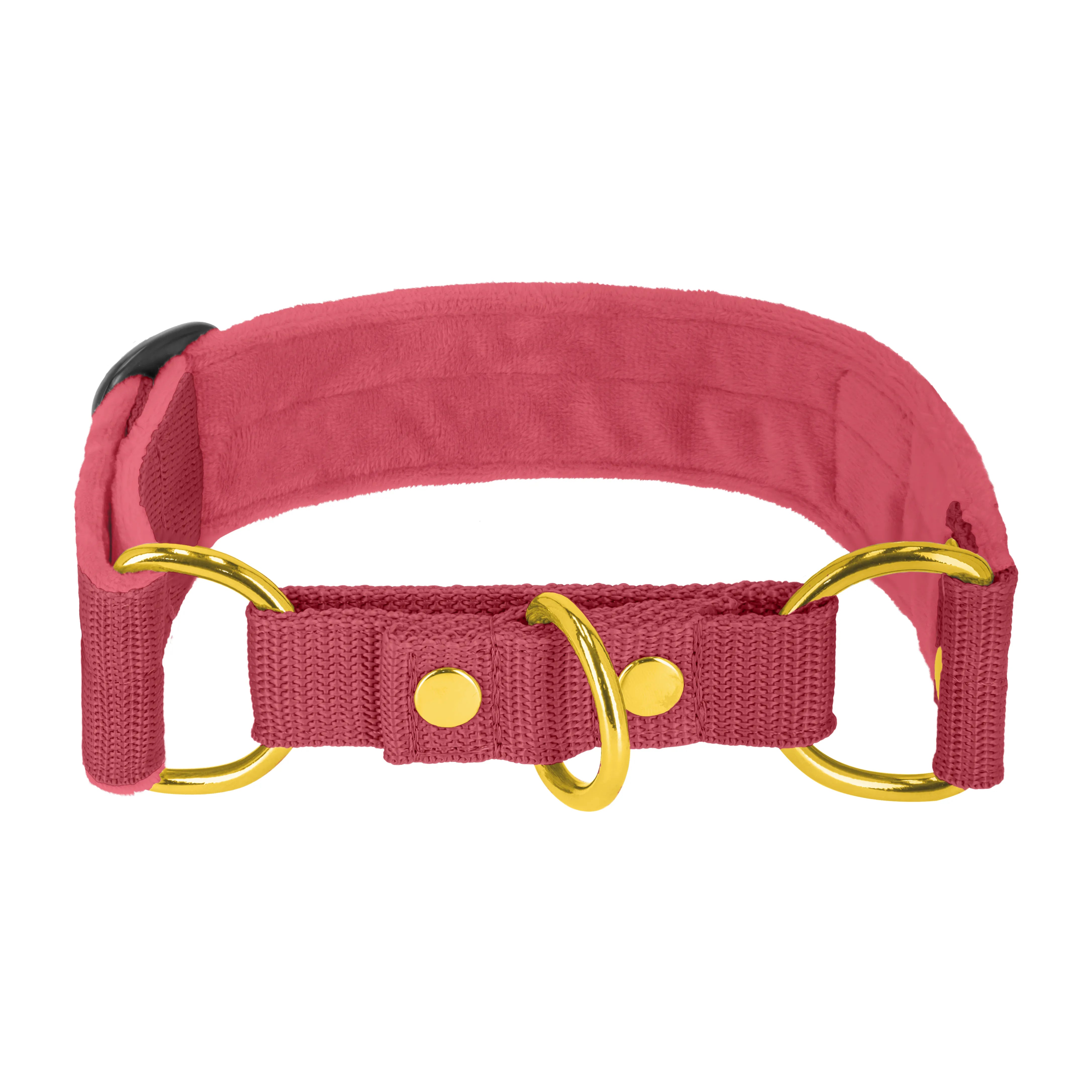 Martingala Golden Raspberry Red - Cuello doblado forrado medio planchado