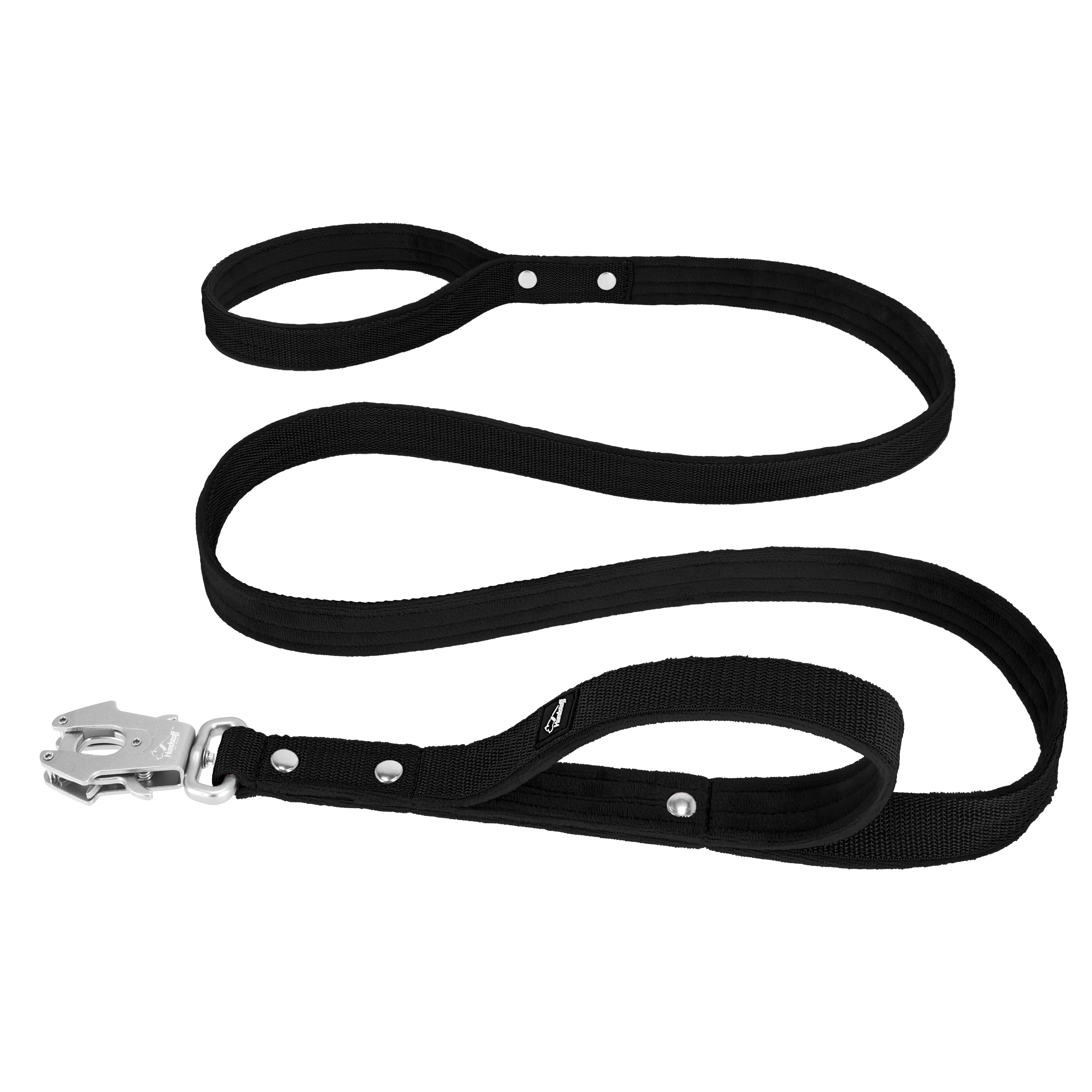 Guard Leash Black - Guard leash with extra handle
