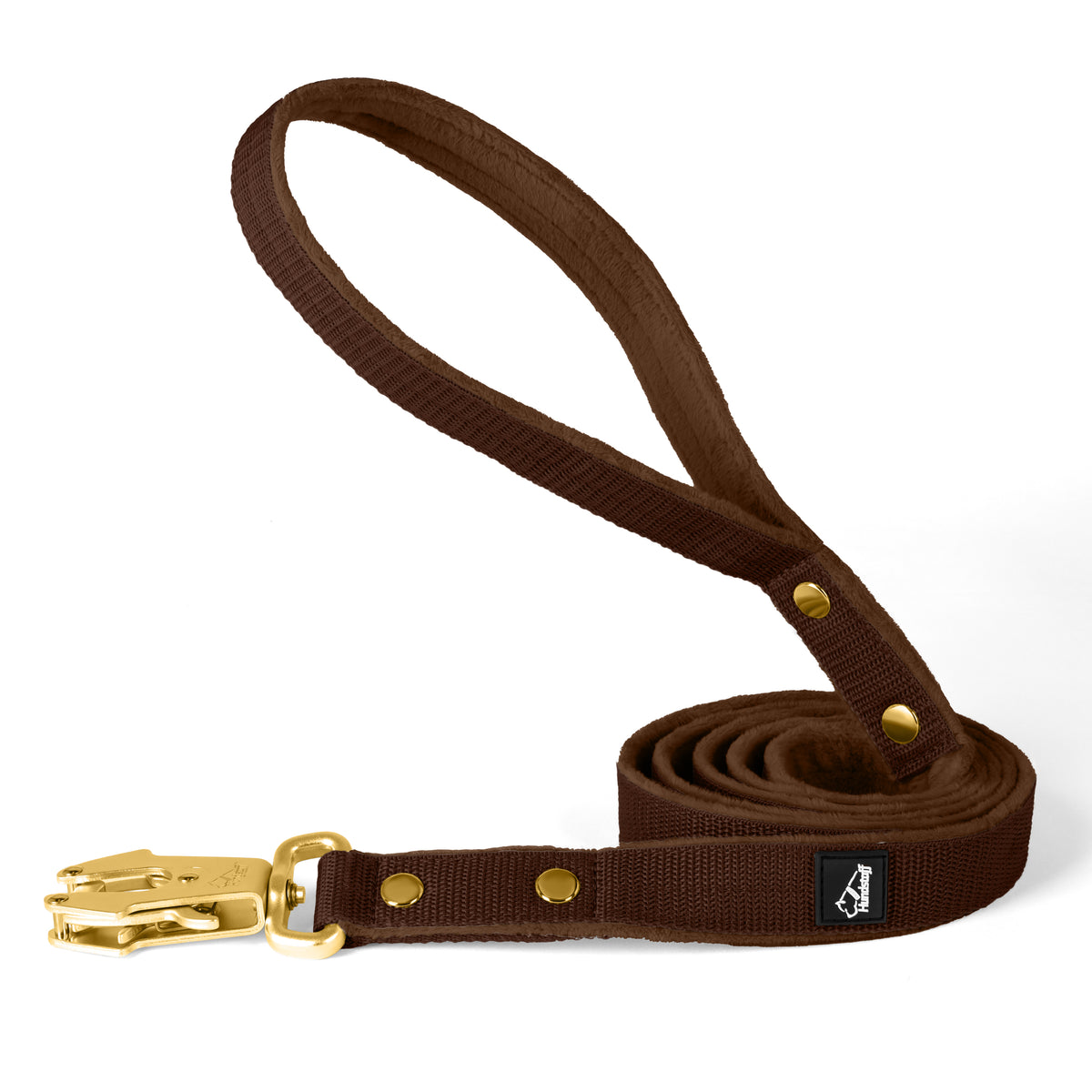 Guinzaglio da passeggio Golden Dark Brown - Guinzaglio in nylon sicuro di diverse lunghezze