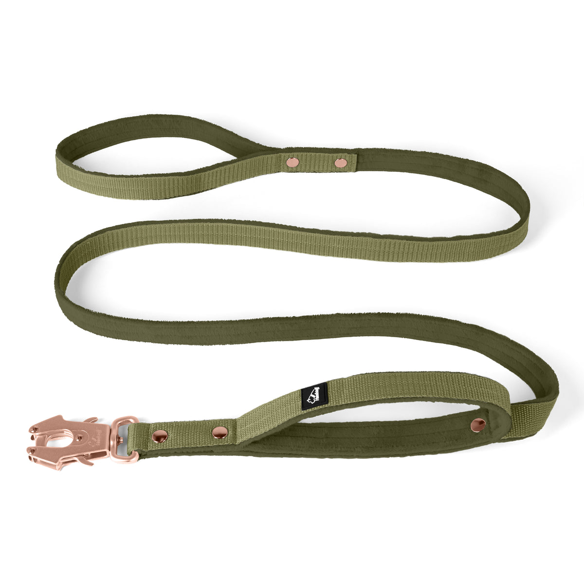 Guard Leash Rose Edition Olive Green - Guard leash with extra handle