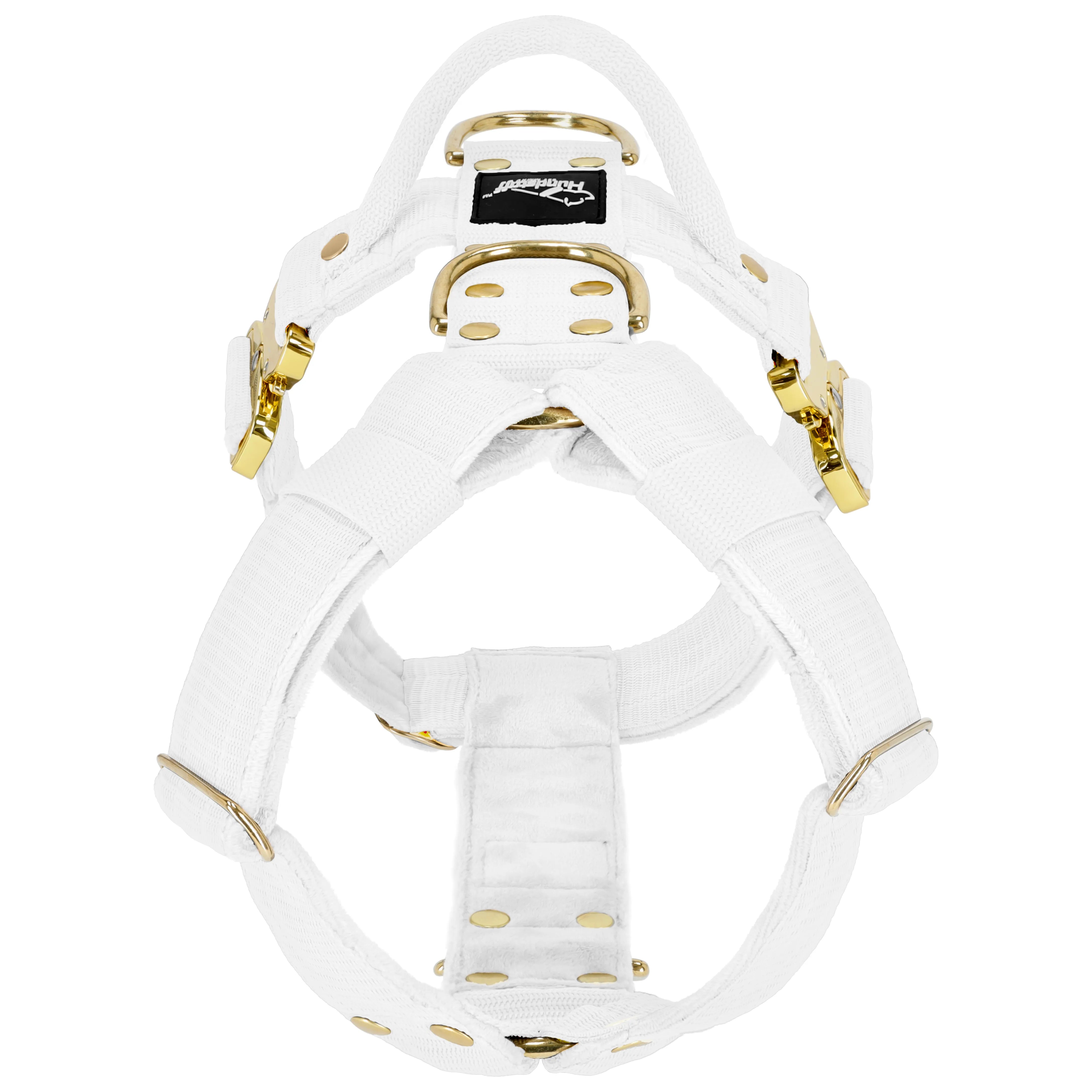 Easy Walk Extreme Gold Buckle White - Harness with quick buckle