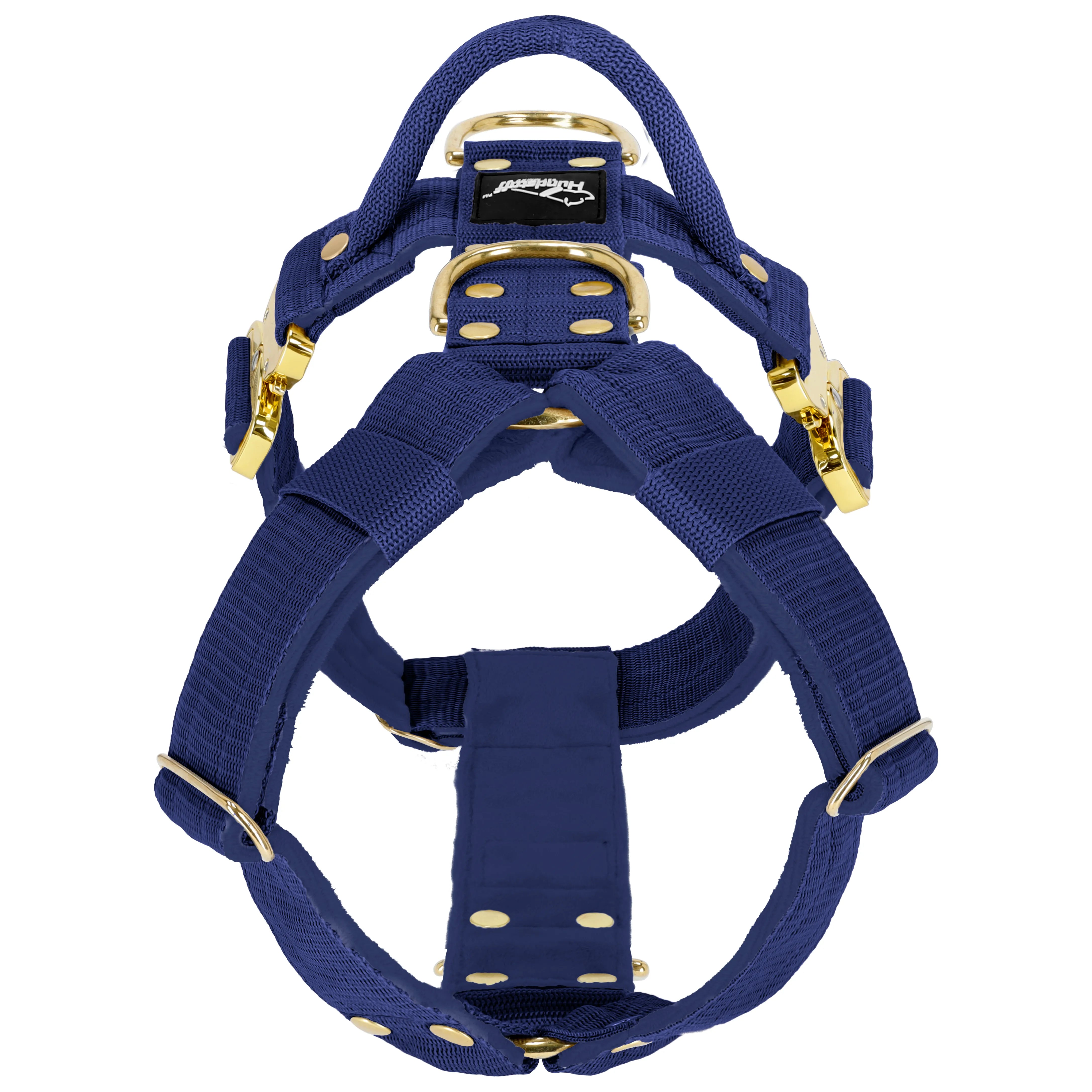 Easy Walk Extreme Gold Buckle Navy Blue - Harness with quick release buckle