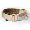 Martingale Beige - Wide lined half choke collar