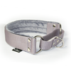 Martingale Grey - Wide lined half choke collar