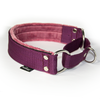 Martingale Plum - Wide lined half choke collar