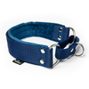 Martingale Navy Blue - Wide lined half choke collar