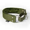 Martingale Khaki - Wide lined half choke collar