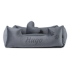 Velvet Dark Grey - Dog bed with name