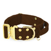 Extreme Gold Buckle Dark Brown - Strong and secure collar