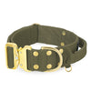 Extreme Gold Buckle Khaki - Strong and secure collar