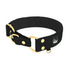 Martingale Golden Black - Wide lined collar half choke