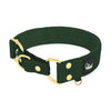 Martingale Golden Forest Green - Wide lined half choke collar