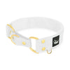 Martingale Golden White - Wide lined collar half choke