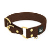 Martingale Golden Dark Brown - Wide lined collar half choke