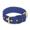 Active Golden Navy Blue - Wide durable necklace with buckle