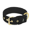 Active Golden Black - Wide durable necklace with buckle