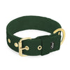 Active Golden Forest Green - Wide durable necklace with buckle